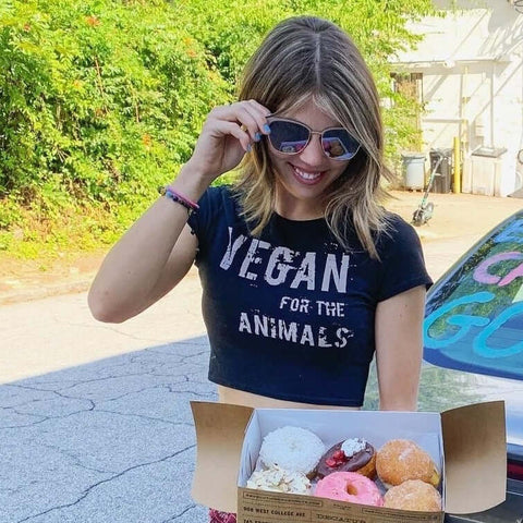 Vegan For The Animals - cropped tee